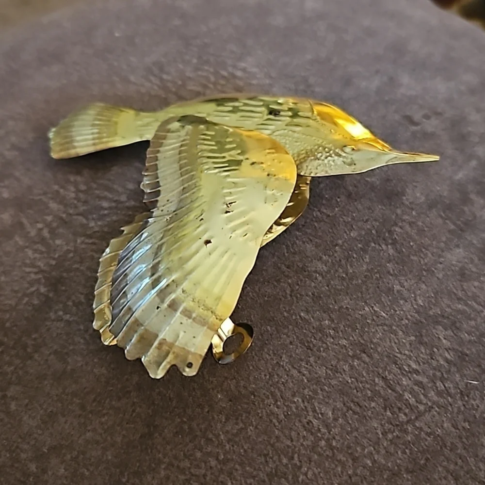 3/$30 Vintage 1980s Brass Bird Wall Hanging